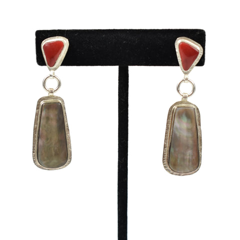 Rosarita and Black Lip Mother Of Pearl Earrings