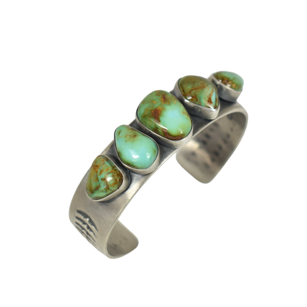 1960's Mined Blue Diamond Turquoise Bracelet