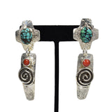 Turquoise Coral Earrings