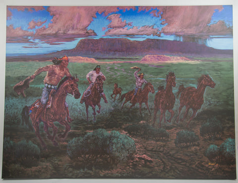 "Buckskin Round-Up" Painting