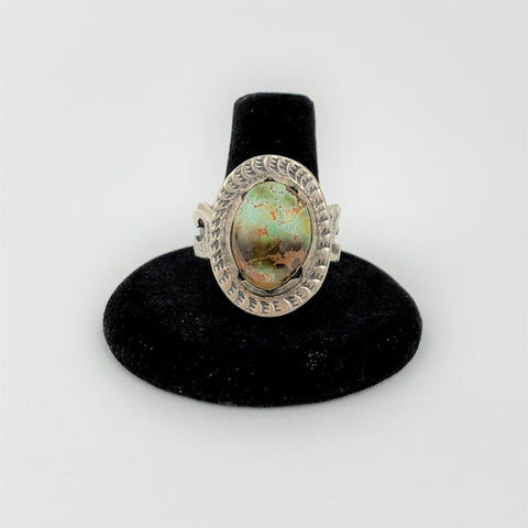 Sterling Silver and Turquoise Sandcast Ring by Jonah Hill