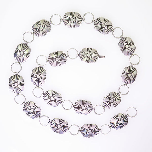 Sterling Silver Link Concha Belt