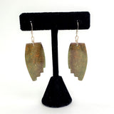 Royston Turquoise Slab Earrings by Lori Melton