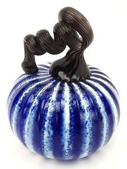 Blue & White Stripe Pumpkin by George Averbeck