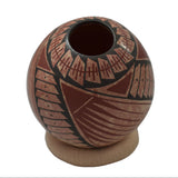 25202Pottery: Marbelized Clay Jar David Bejanado