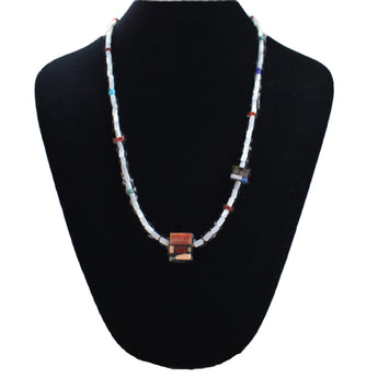 29127 NECK: MOP/MultiStone, Mosaic Box C Reano