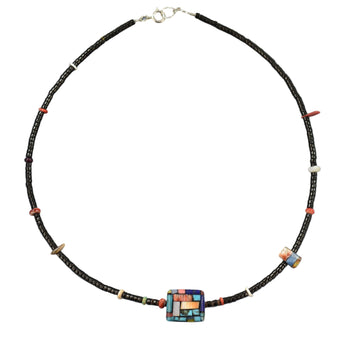 29545 NECK: Rolled Jet, Mosaic Box, Charlene Reano