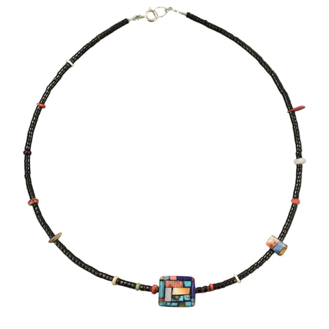 29545 NECK: Rolled Jet, Mosaic Box, Charlene Reano