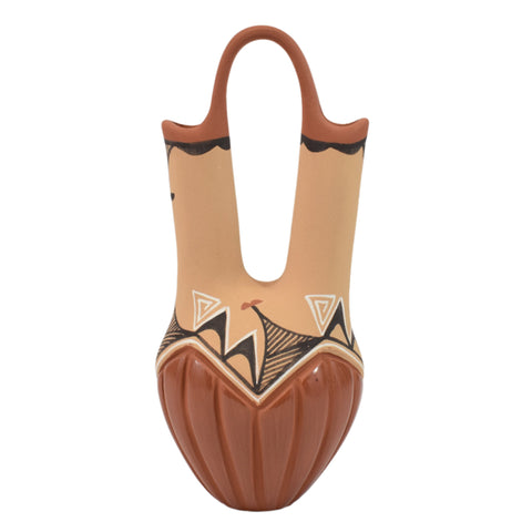 29588 POTTERY: Tall Buff/Red W V, Pauline Romero
