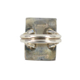 296701 RING: SS Turquoise/MOP, Ben Riggs, Dine`
