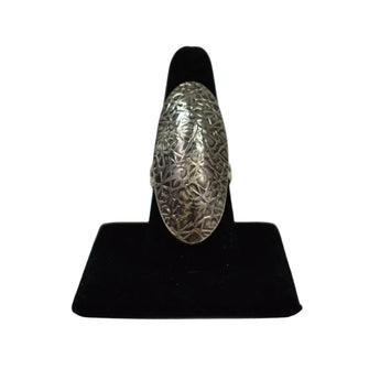 Sterling Silver Textured Dome Ring