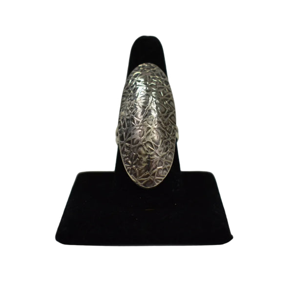 Sterling Silver Textured Dome Ring