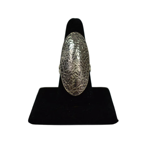 Sterling Silver Textured Dome Ring