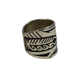 30570 RING: SS O/L Wide Tapered Eagle, Ruben Saufk