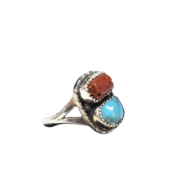 30803 RING: Coral/Turquoise, Ben Riggs