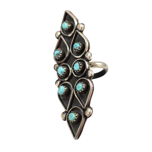 CONDON 269 RING: SS Turquoise Dots
