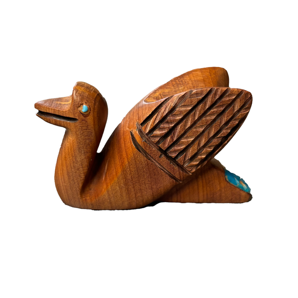 Cedar Swan Carving