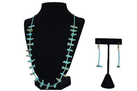 Turquoise Animals Necklace and Earrings Set