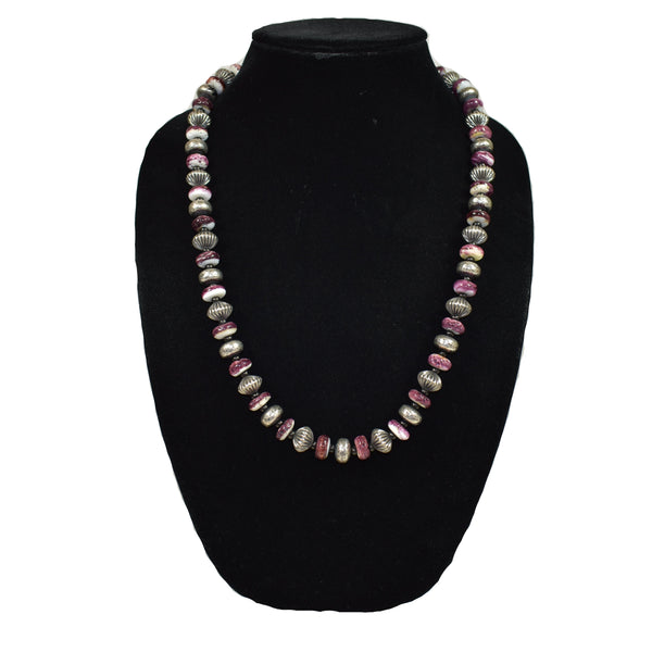 Rolled Purple Spiny Necklace