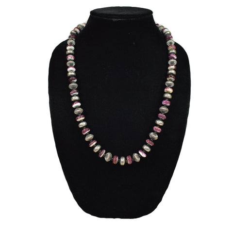 Rolled Purple Spiny Necklace