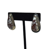 White Horse Triangle Earrings