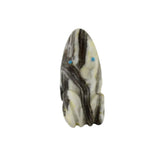 Zebra Stone Frog Carving