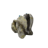Zebra Stone Frog Carving