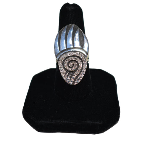Sterling Silver Overlay Bear Paw Ring