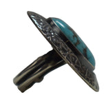 Sterling Silver Textured Bisbee Turquoise Ring