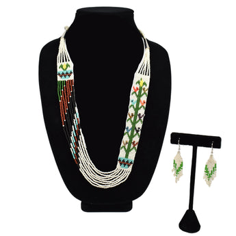 Narrow Woven Tree of Life Necklace & Earring Set