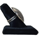 Sterling Silver Textured Round Ring