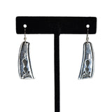 Sterling Silver Stamped Dangle Earrings