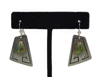 Satin Cast Royston Turquoise Dangle Earring