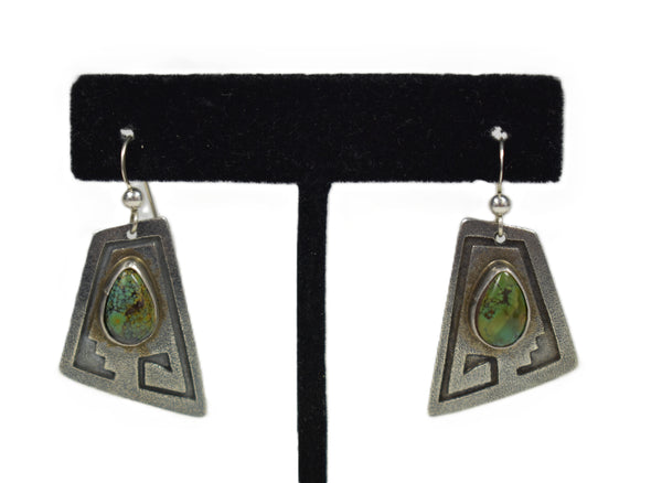 Satin Cast Royston Turquoise Dangle Earring