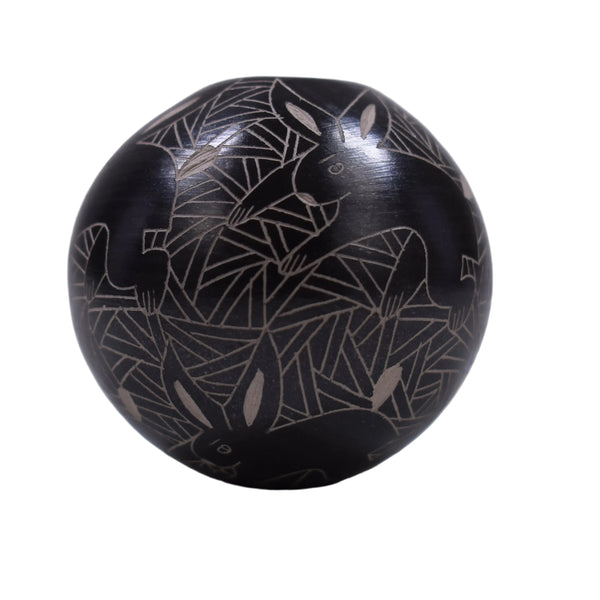 Mata Ortiz Etched Rabbit Mini Pottery