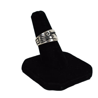 Overlay Kokopelli Ring by Ruben Saufkie