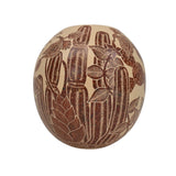 Mata Ortiz Brown and Buff Desert Scene Jar