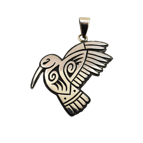 Overlay Hummingbird Pendant