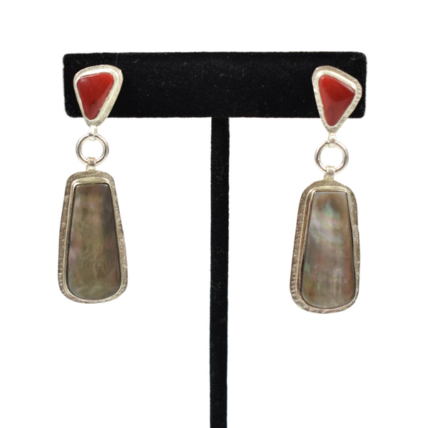 Rosarita and Black Lip Mother Of Pearl Earrings