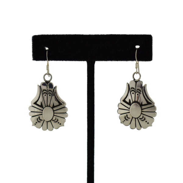 Pottery Design Stamped Earrings