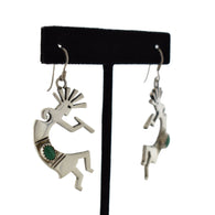 Malachite Flute Player Earrings