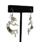 Malachite Flute Player Earrings