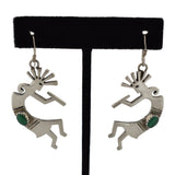 Malachite Flute Player Earrings