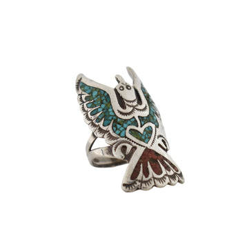 Coral/Turquoise Peyote Bird