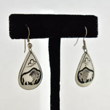 Stamped Buffalo Earrings