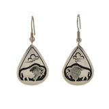 Stamped Buffalo Earrings