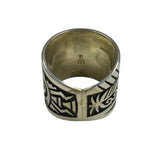 Wide Tapered Eagle Ring