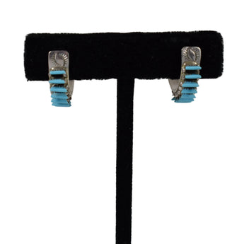 Needlepoint Half-Hoop Earring