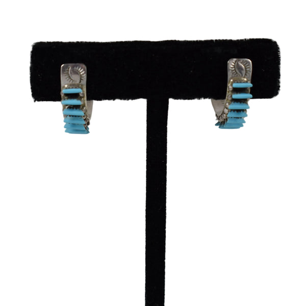 Needlepoint Half-Hoop Earring