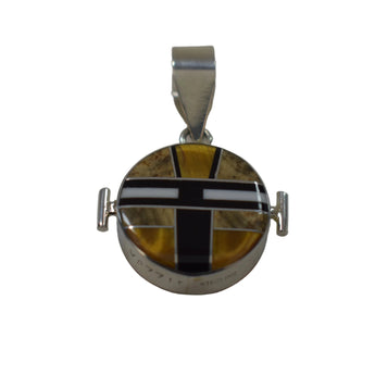 Reversible Stone Inlay Pendant